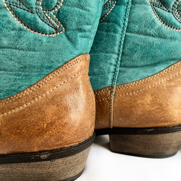 Western Cowgirl Boots. Brown & Teal. Excellent Condition. Size 7.5 CONCERTS! - Picture 13 of 13